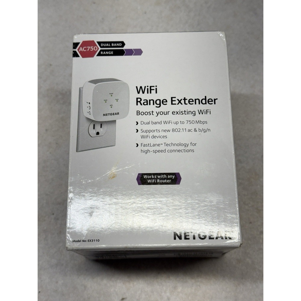 NETGEAR AC750 Dual‎ Band WiFi Range Extender White 2 Pack
